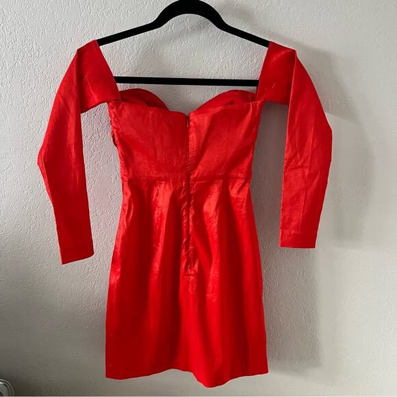 Lovers + Friends Aylah Mini Dress in Red Orange - Picture 7 of 8